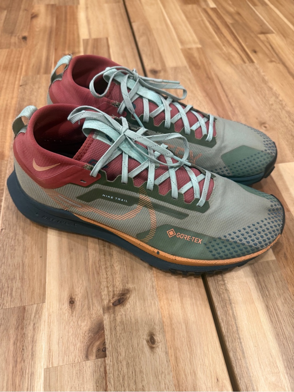 Nike Trail Pegasus 4 runners- Green & Red GORE-TEX